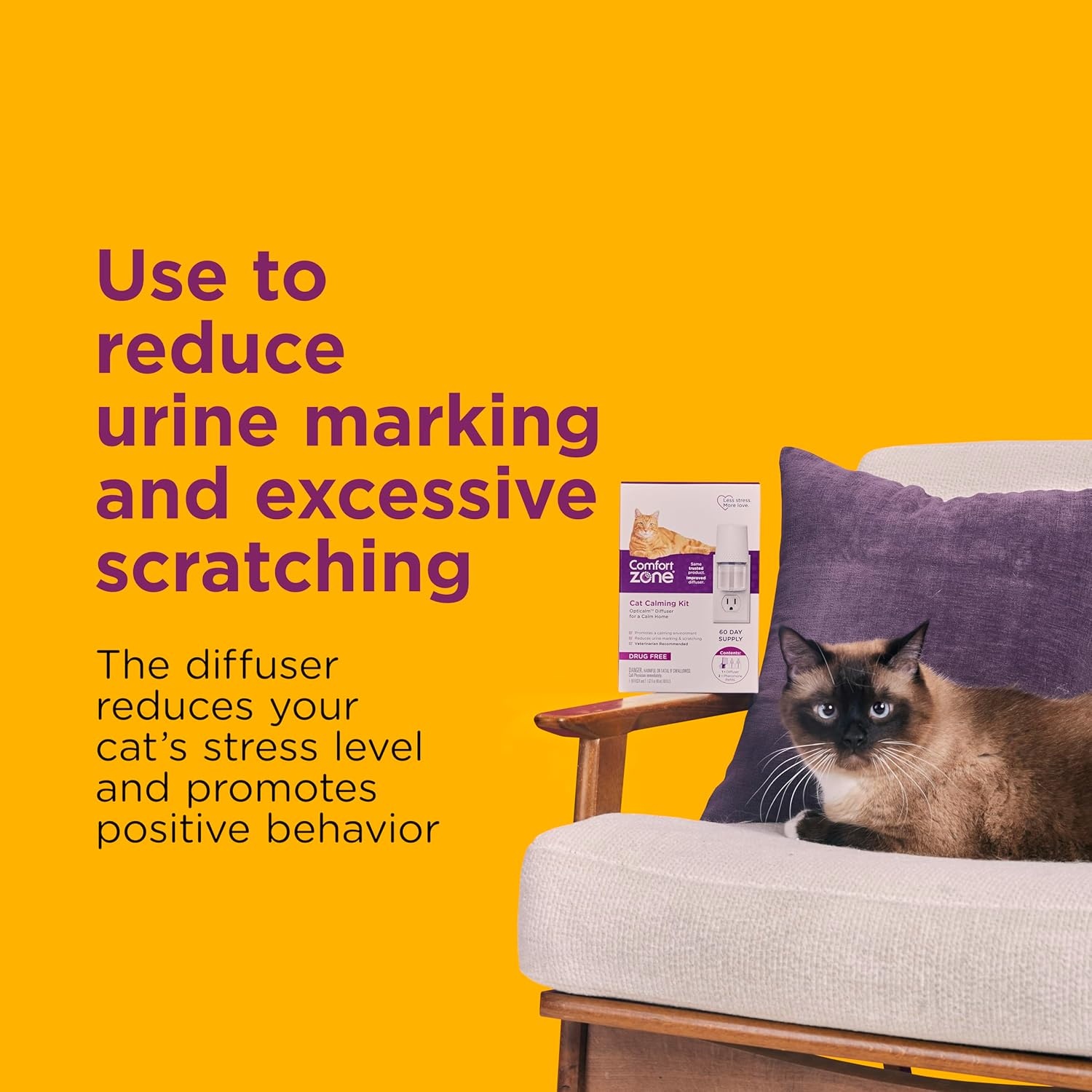 image:imageKampH Pet Products EZ Mount Cat Grass Growing Station with 1 Refill amp Comfort Zone 60 Day MultiCat Calming Diffuser Starter Kit with 2 Refills