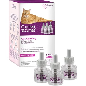image:imageCOMFORT ZONE Cat Calming Diffuser Refill 2 Pack  Cat Calming Pheromone Refills Help Reduce Anxiety Stress Scratching Urine Marking Aggression 30Day Refills 60Day Supply3 pack