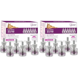 image:imageCOMFORT ZONE Cat Calming Diffuser Refill 2 Pack  Cat Calming Pheromone Refills Help Reduce Anxiety Stress Scratching Urine Marking Aggression 30Day Refills 60Day Supply12 Pack