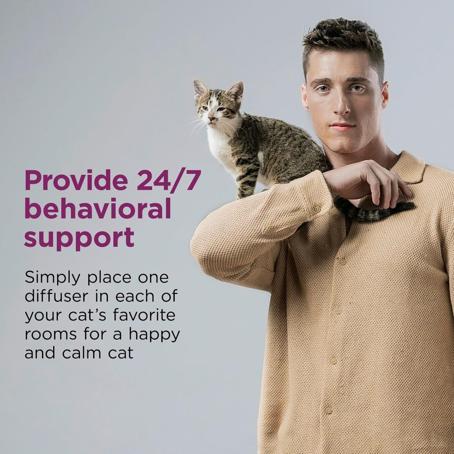 image:imageComfort Zone 60 Day Starter Kit 1 Cat Calming Diffuser amp 2 Refills Cat Pheromones Help Anxiety Reduce Stress Urine Marking Scratching1 Diffuser 2 Refills Pack of 2