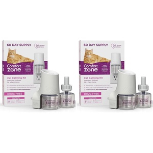 image:imageComfort Zone 60 Day Starter Kit 1 Cat Calming Diffuser amp 2 Refills Cat Pheromones Help Anxiety Reduce Stress Urine Marking Scratching1 Diffuser  2 Refills Pack of 2